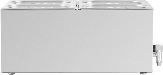 Bain Marie - 600 W - 4 GN 1/4 - Aftapkraan - Royal Catering — afbeelding 4