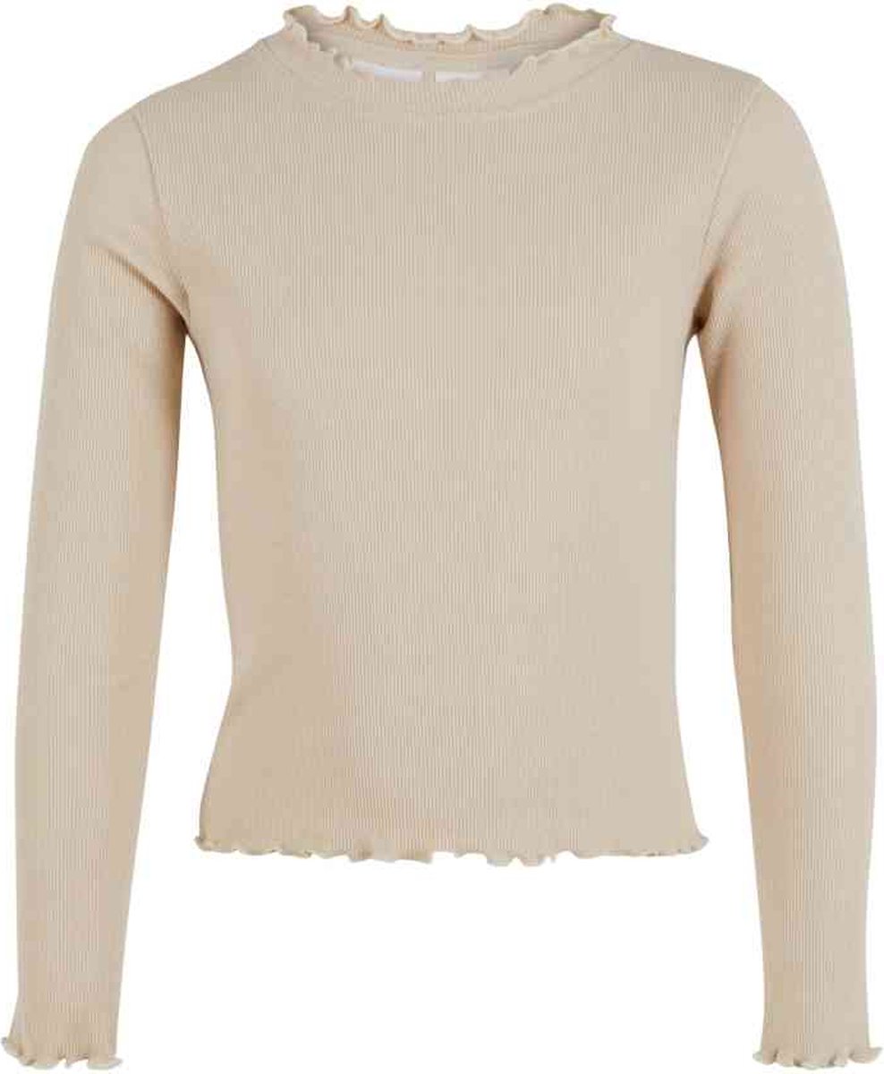 Urban Classics Short Rib Kinder Longsleeve shirt Kids 158/164 Beige