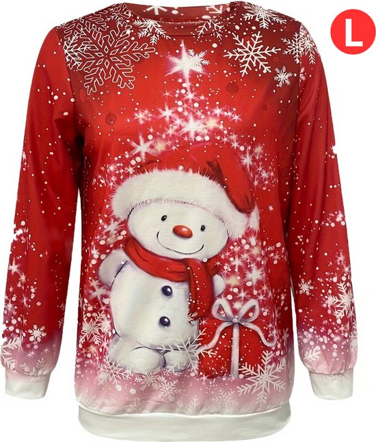 Pull de Noël Bovista - Femme - Mauvais pull de Noël - Pull de Noël - Pull de Noël - Jumper de Noël - Pyjama - Pull - Taille L