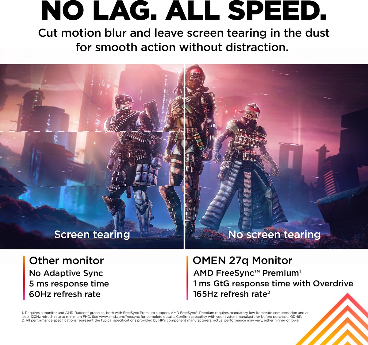 HP OMEN 27q QHD Gaming Monitor 165Hz 27 Inch - afbeelding 3