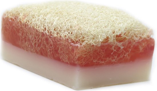 Natuurlijke pompoenvezel Geitenmelk Rozenwater zeep - 100% Handmade - Loofah Soap-