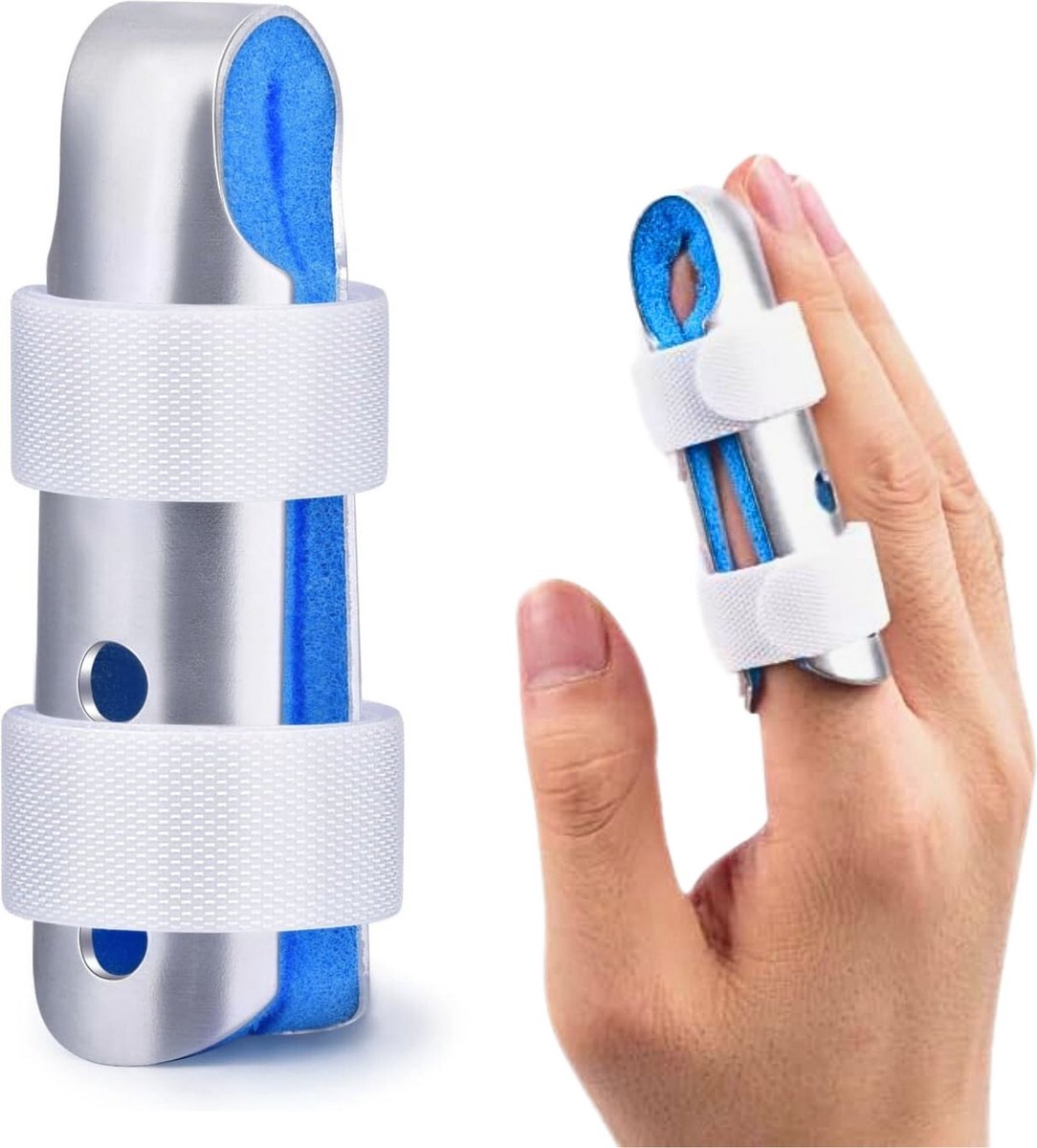 Goedkoopste KANGKA Vingerbrace - Verstelbaar Vingerspalk maat XL (9 cm) - Finger spalk - Ondersteuning voor de vingers - Triggervinger - Brace voor gebroken vingers