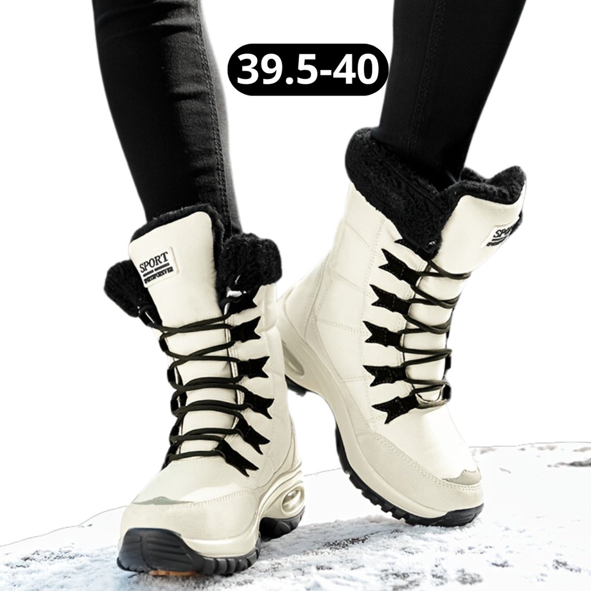 Bovista Sneeuwboots - Sneeuwschoenen - Snowboots - Wintersport - Dames - Ski Gadgets - EU39.5-40 - Wit