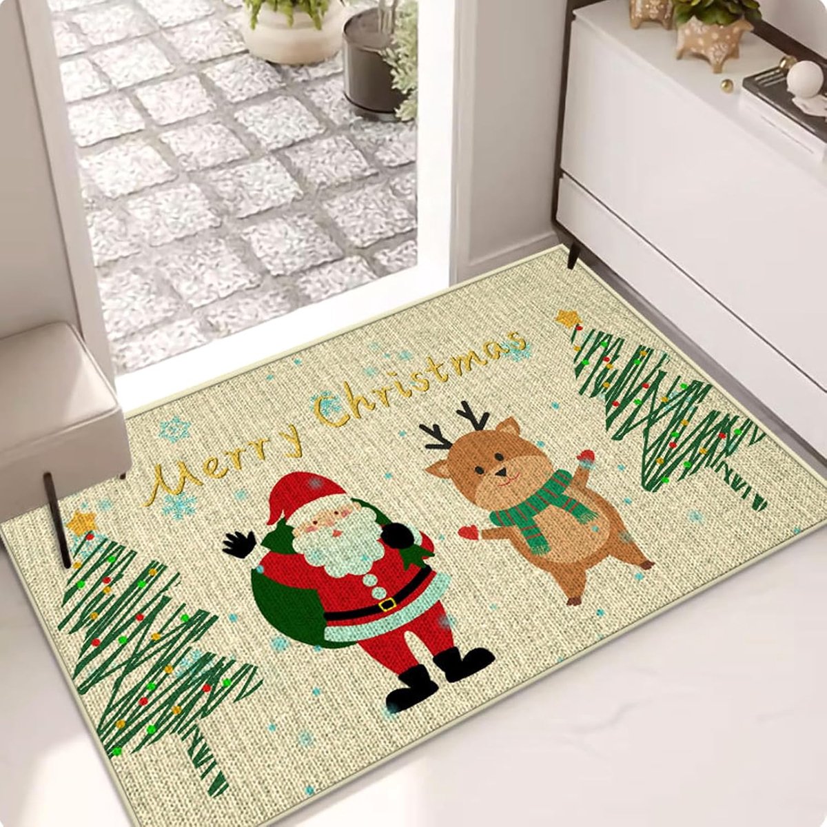 Kerst deurmat 10L x 10B millimeter