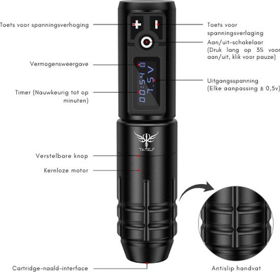 Biomaser Wireless Rotary Machine Kit with RCA Wireless Battery 40pcs
