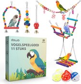 DOWO® - Vogelspeelgoed 11 stuks - Parkieten Speelgoed - Vogelspeelgoed Parkiet - Vogelkooi Decoratie