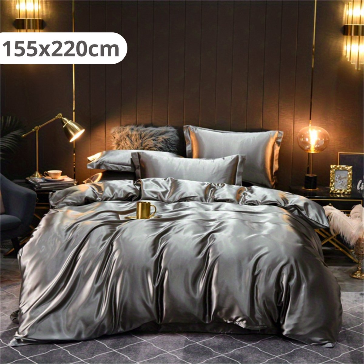 Bovista Beddengoed - Dekbedovertrek - Dekbed - Zacht - 155 x 220 - Inclusief 2x Kussensloo
