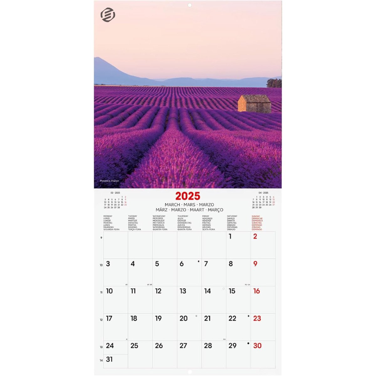 Equivera Jaarkalender 2025 - Maandkalender - Jaar Kalender - Jaarkalender - Jaarplanner - Kalender 2025