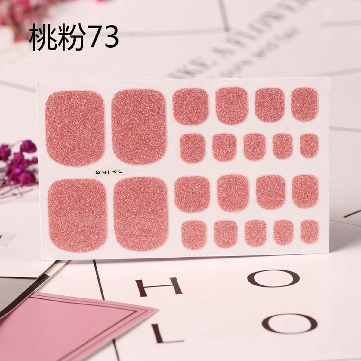 Goedkoopste 1 vel 22Nagelsticker,Teen Nagel stickers Nagelvijlen,Nageldecoratie/Nageltips,Roze