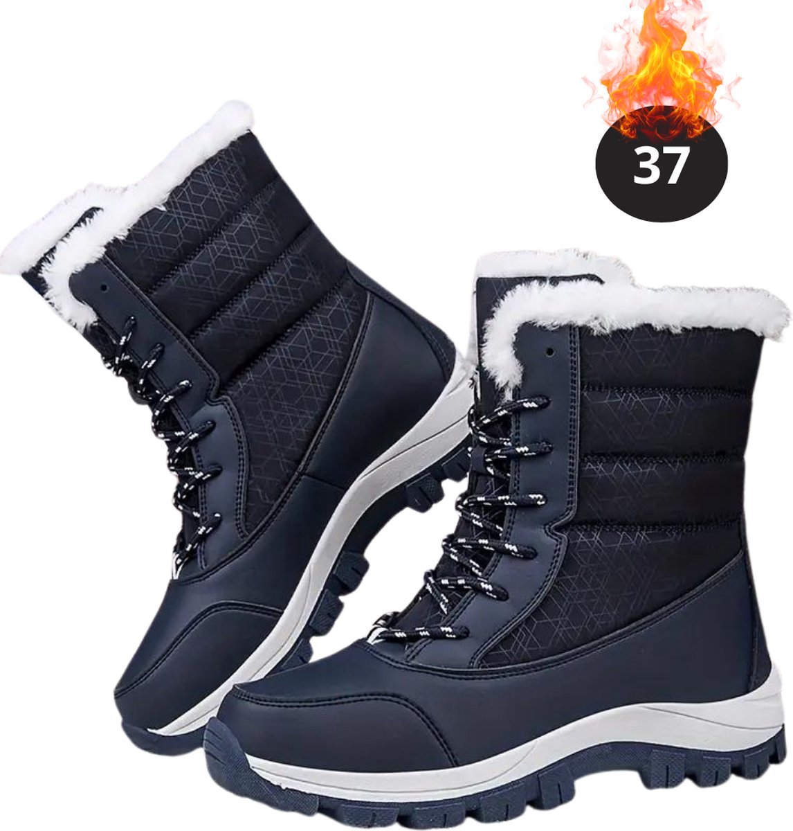 Nivard Snowboots Sneeuwschoenen Sneeuwboots Dames Wintersport Ski Skischoenen – 37 Laarzen Blauw
