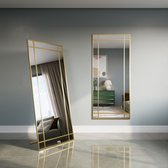 Miroir mural industriel doré 180x100