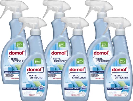 Domol Textielverfrisser Spray - Fresh - VOORDEELVERPAKKING | 6x 500ml | Verwijdert