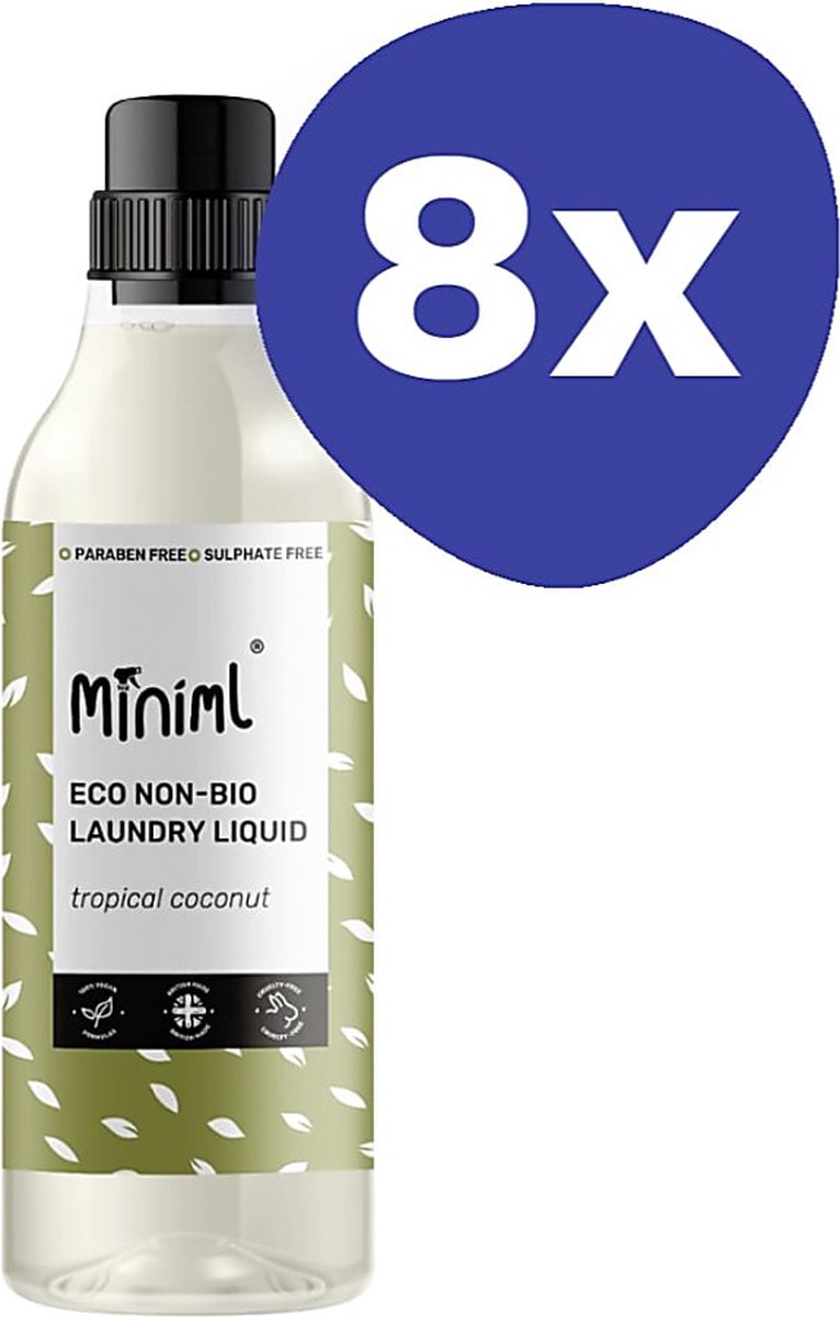 Miniml Wasmiddel Tropische Kokosnoot (8x 1L)
