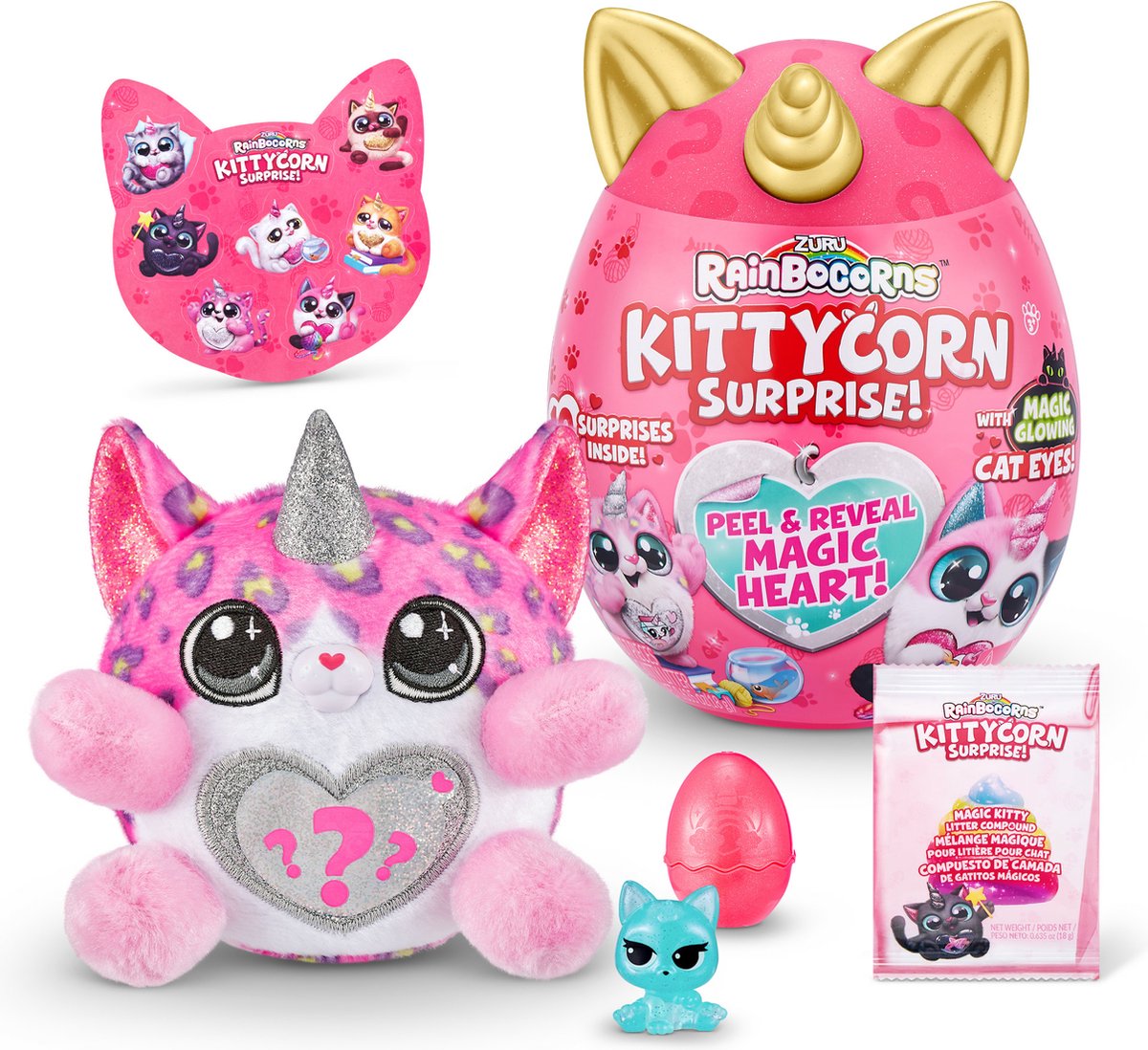 ZURU Rainbocorns Kittycorn Surprise - Roze - Verrassingsei - 18x12 cm — cadeau in Spellen & Speelgoed - foto 5