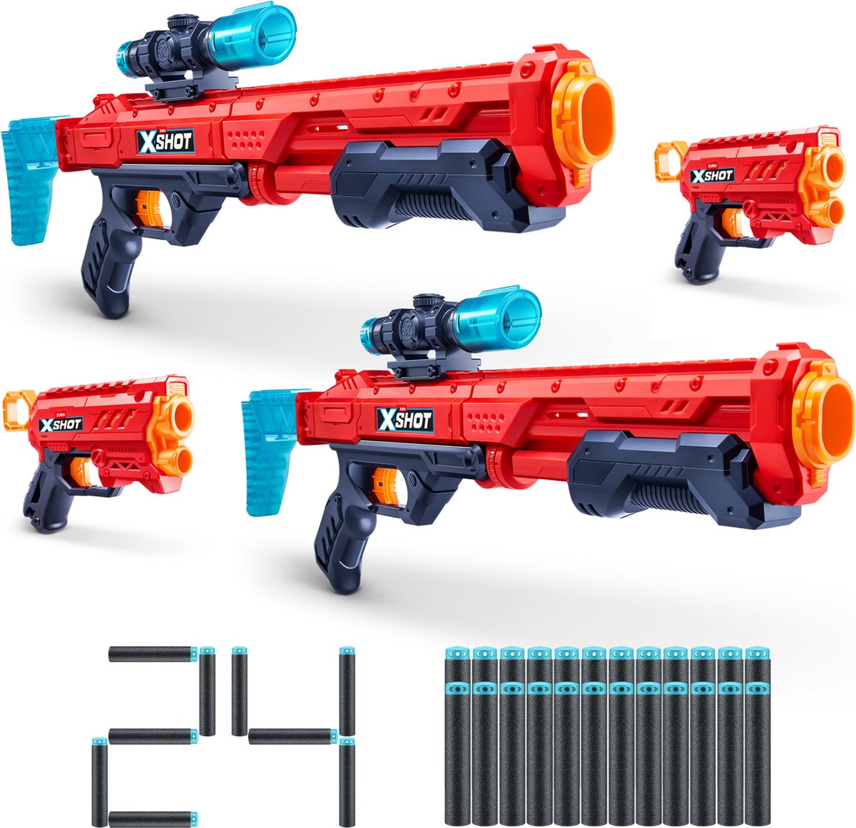 XSHOT Excel Hawk Eye Blaster Micro Blaster Duo Pack (24 dartpijlen) van ZURU