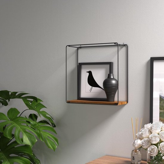Zwevende plank 30 cm diep – Eikenfineer wandplank met blinde bevestiging – Boekenplanken op maat