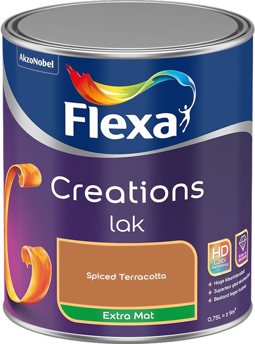 Flexa - Creations Lak Extra Mat - Spiced Terracotta - Kleur van het jaar 2025 - Mengverf - 0.75 L