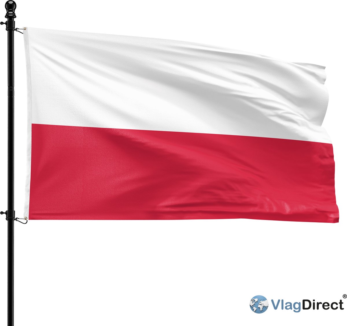 VlagDirect - Poolse vlag - Polen vlag - 90 x 150 cm.