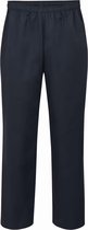 Professional koksbroek polyester katoen voor heren maat L zwart met elastische tailleband met trekkoord