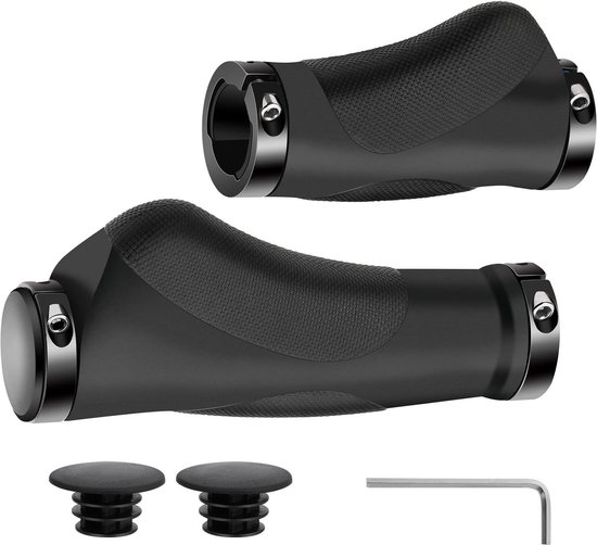 SOLODRIVE Ergonomische fietshandgrepen van antislip rubber, Single Lock