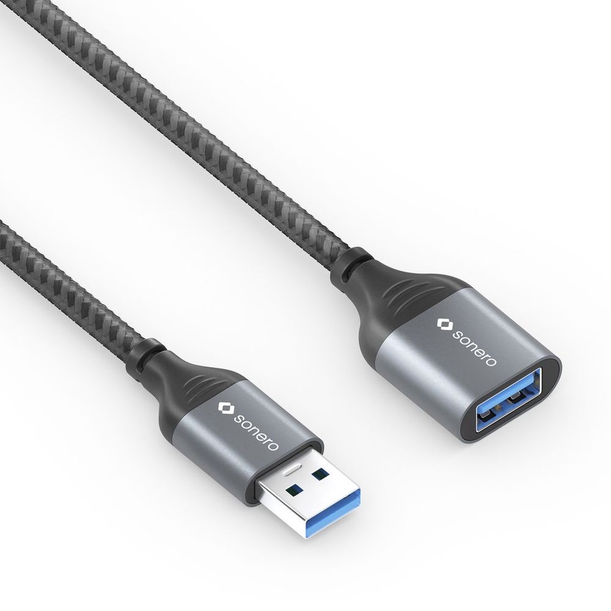 sonero SPC-U055-015 USB-kabel USB 3.2 Gen 1 (3.1 Gen 1) 1,5 m USB A Zwart, Grijs