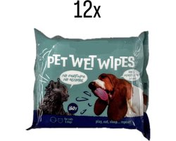 Vochtige dierendoekjes -12 pakken - Pet Wipes