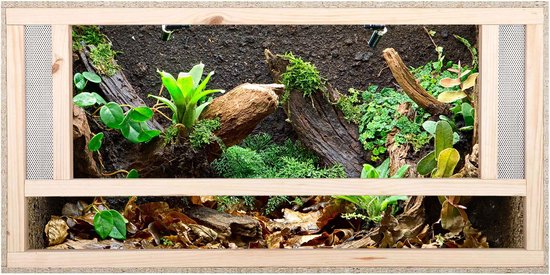 REPITERRA® Terrarium reptielen & amfibieën voorventilatie 80x40x40 cm