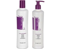 Fanola No Yellow Shampoo & Masker Set - Neutraliseert gele tinten - 350 ml