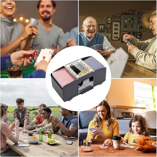 Feebee Automatische kaartenmixer, elektrische kaartenschudmachine met
