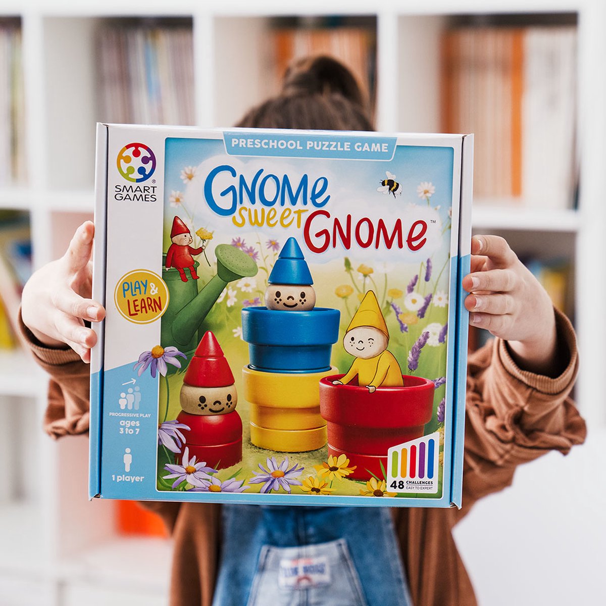 SmartGames Gnome Sweet Gnome - Houten Logisch Denkspel - 48 Educatieve Zoekuitdagingen - Solospel voor Peuters & Kleuters - Vanaf 3 Jaar — afbeelding 3