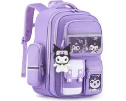 foto van Kuromi Tas - Schooltas - Schoudertas - Studentenrugzak - Rugzak - Schooltas Meisje - 42 x 20 x 30 cm - Paars