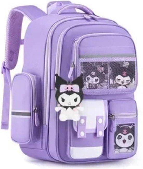 Shinkuro, Kids Backpack, School Bag, School Backpack for Girls, Casual Backpack, Light Elementary School Backpack, Travel Bag, Large Capacity, Waterproof for School Travel, Purple, 42*28*17cm