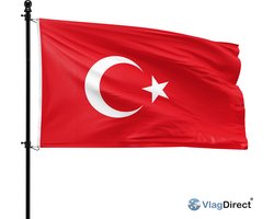 VlagDirect - Turkse vlag - Turkije vlag - 90 x 150 cm.