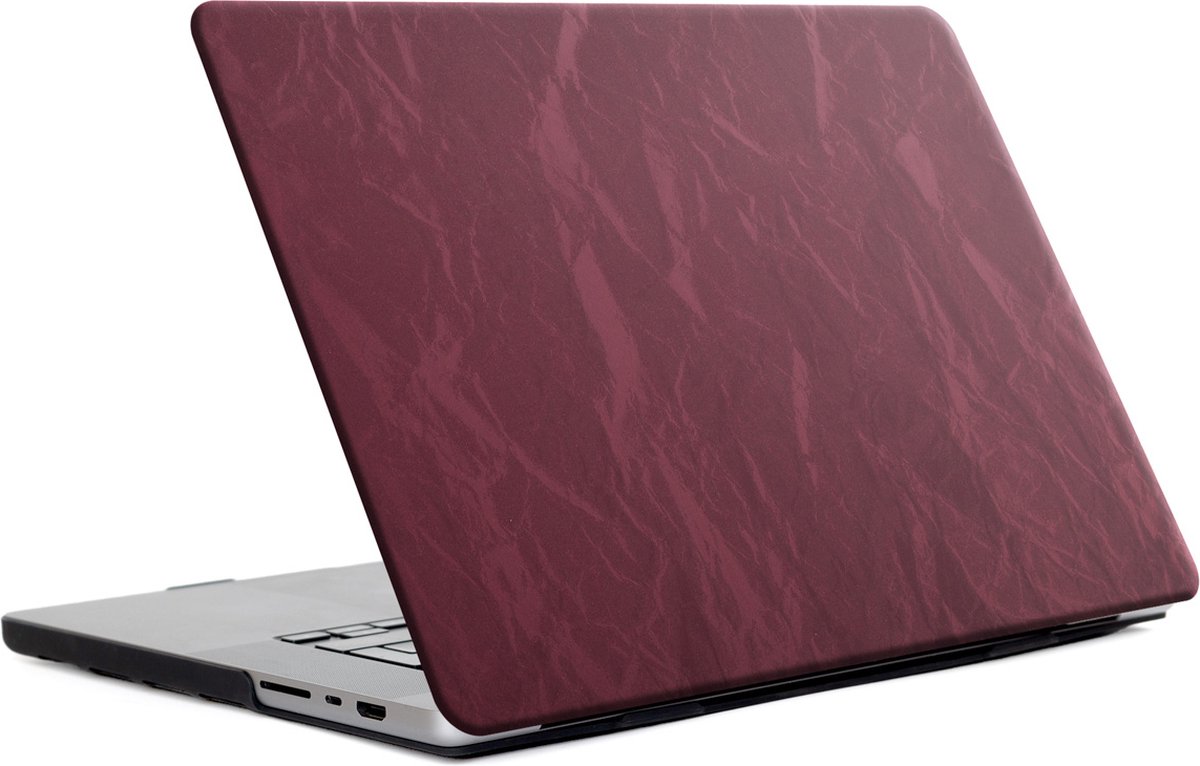 Selencia Laptop Cover - Geschikt voor MacBook Pro 13 inch (2020) - A2251 / A2289 / A2338 - Selencia Fluwelen Laptop Cover - Donkerrood