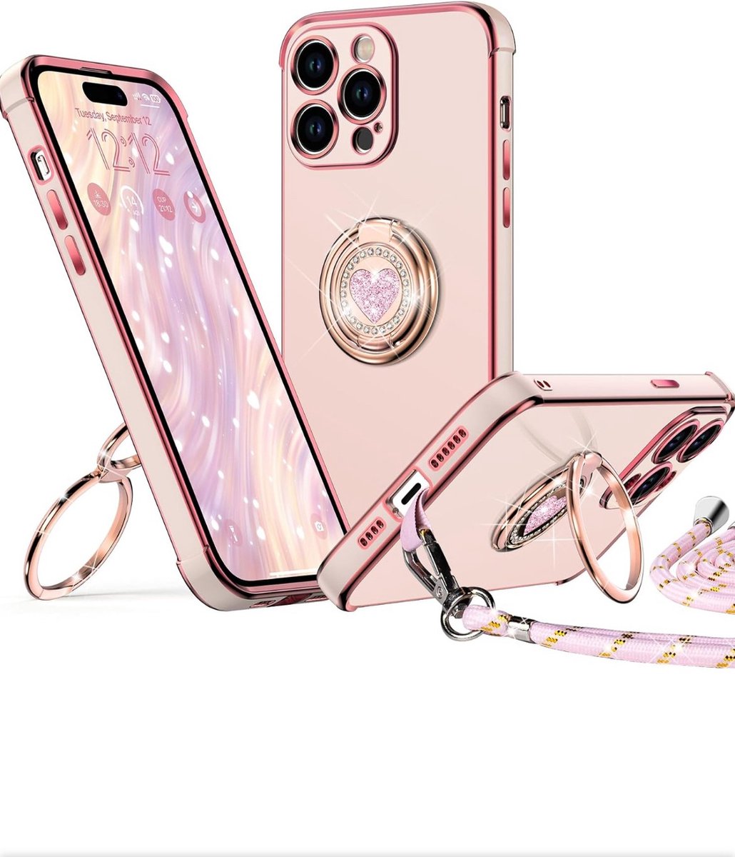 Telefoonhoesje IPhone 14 Pro Roze.