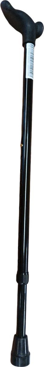 Wandelstok Anatomische kleine handgreep 68-90 cm (WA2072LZW) - Zwart - Linkshandig
