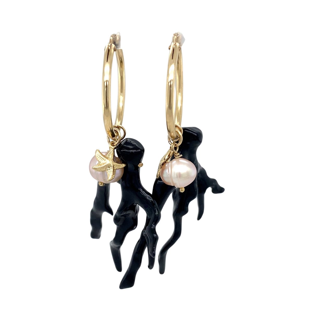 Pat's Jewels Oorbellen - Oorbellen Dames - Oorringen - Statement Oorbellen - Zwart