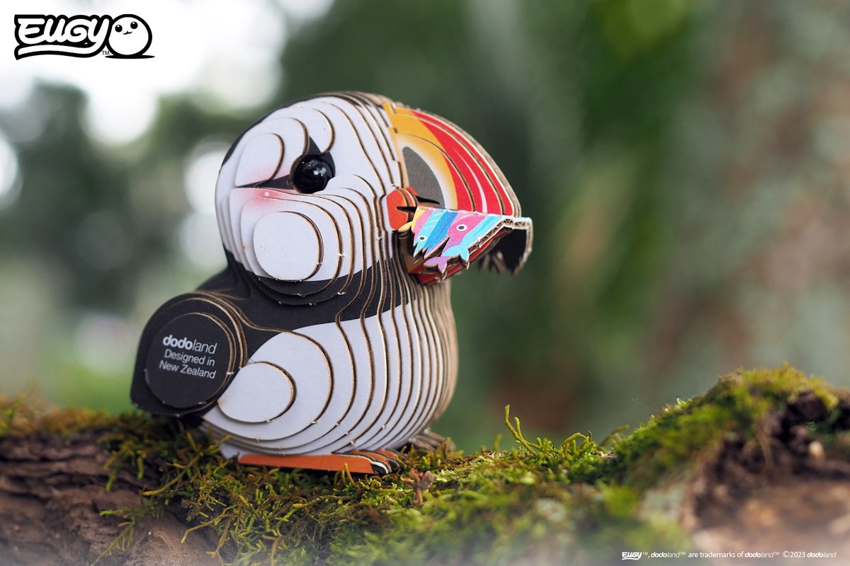 EUGY 3D Puzzel - Papegaaiduiker - Vogels - Duurzaam - Verzamel Ze Allemaal - 6 Jaar — afbeelding 6