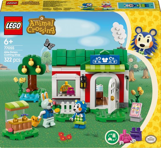 Foto: Lego animal crossing kleermakerij van de zusjes able 77055