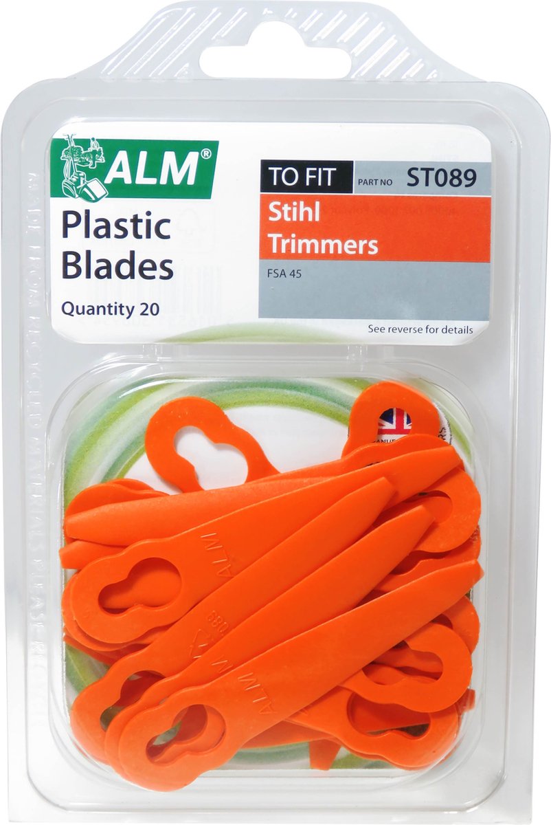 20x ALM maaimessen geschikt voor STIHL accu grastrimmers - vervangt PolyCut 2-2 - PolyCut 3-2 - reservemessen kantenmaaier - FSA 45 FSA 57 FSE 52 SWIFT 40V - kunststofmessen - kunststof maai mesjes - 40080071000