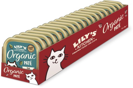 Lily's Kitchen Biologische paté - Kattenvoer Natvoer - Zeevis - 19 x 85 g