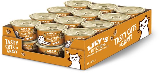 Lily's Kitchen Heerlijke stukjes in Saus - Kattenvoer Natvoer - Kip - 24 x 85 g