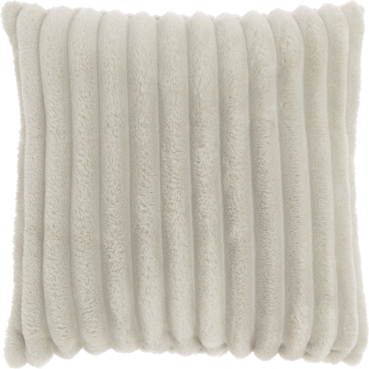 Unique Living Sierkussen Lex - Polyester - Grijs - 50x50 cm - Chateau Grey - Brede Rib