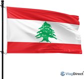 VlagDirect - drapeau libanais - drapeau en liban - 90 x 150 cm.