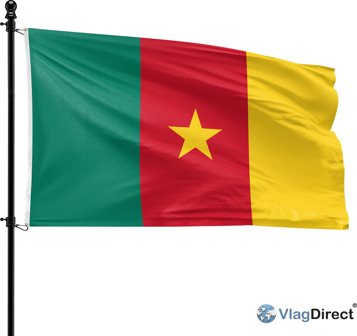 VlagDirect - Kameroense vlag - Kameroen vlag - 90 x 150 cm.