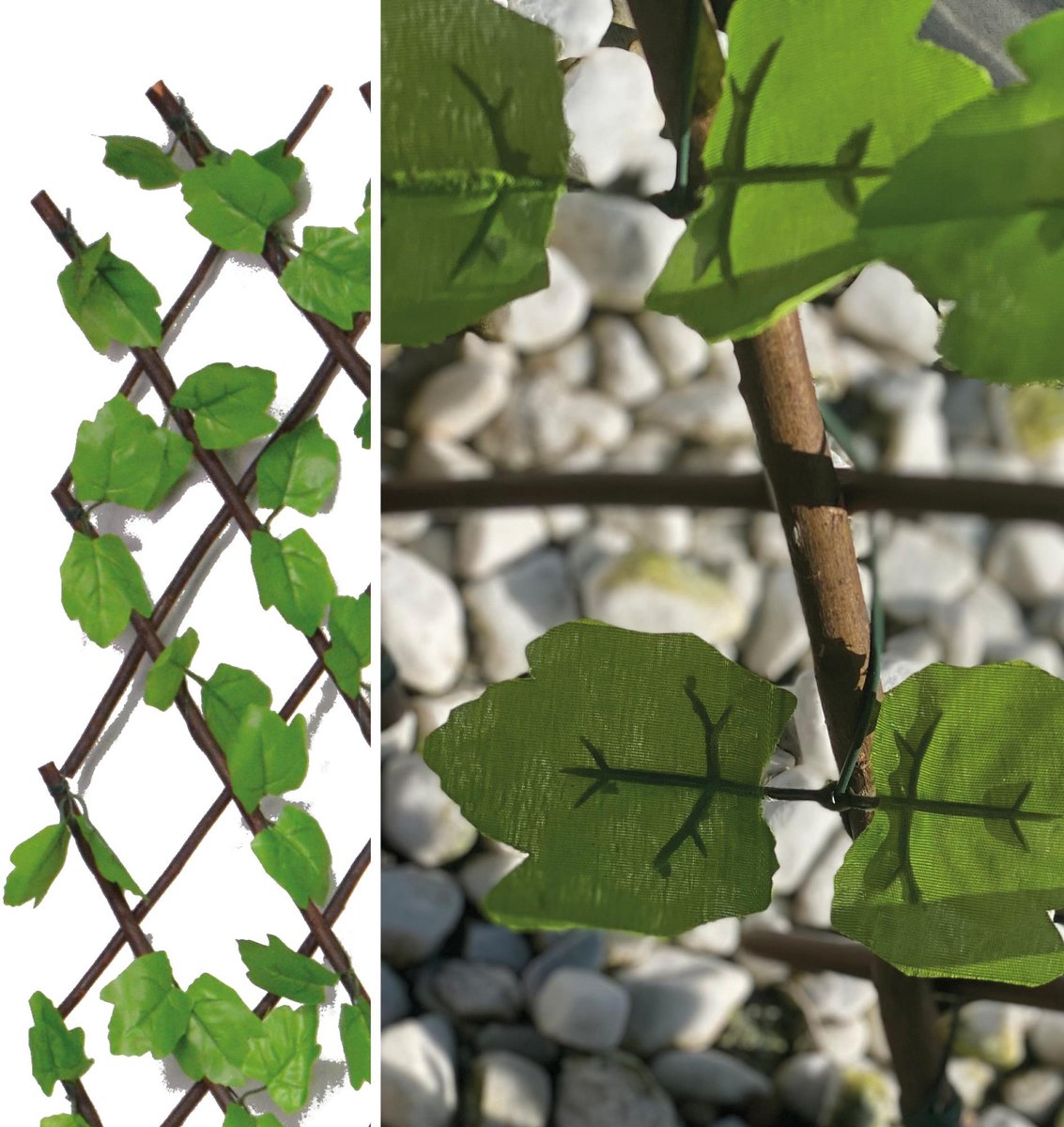 UNUS® Klimrek planten dichte kunsthaag met bladeren lichtgroen 90x180cm