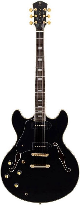 Dimavery ST-203 LH BK elektrische gitaar linkshandig zwart | Bax Music