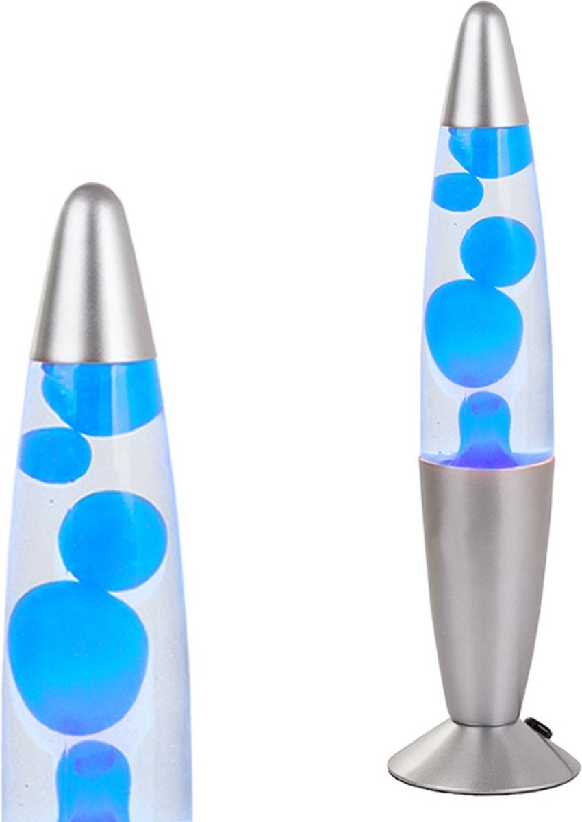 Lavalamp - lavalampen - Bedlamp - lava - wax - blauw - motion-lamp
