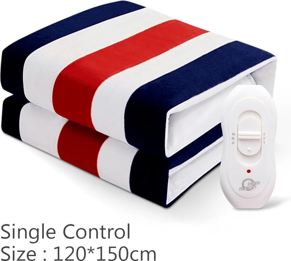 T&L Store® Elektrische Deken - Streep - Single Control - 220V - Thermische Verwarming - 3 Temperatuur Instellingen - 120x150cm