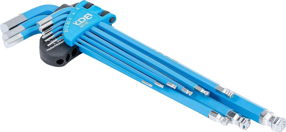 Extra lange inbussleutelset met kogelkop 15-10 mm - 9-delig